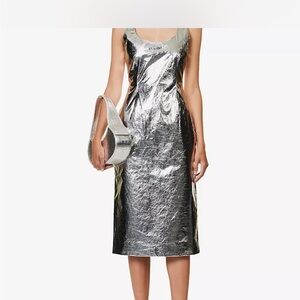 Stine Goya Runway Silver Cocktail Dress